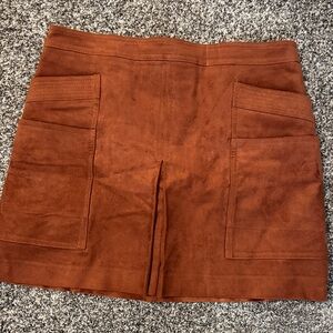 BCBGMaxAzria Rust Suede Skort